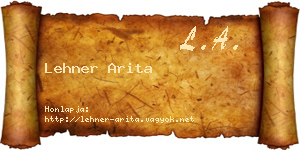 Lehner Arita névjegykártya